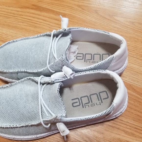 EUC HEY DUDE WENDY SOX STONE WHITE WOMEN 10 - Picture 4 of 5